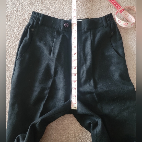 Petite Wool Black High Waisted Dress Pants - Picture 9 of 9